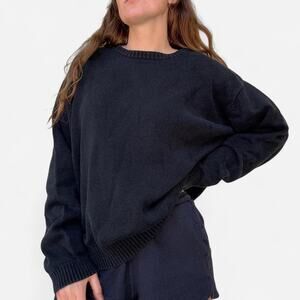 Oversized vintage 90s black cotton sweater